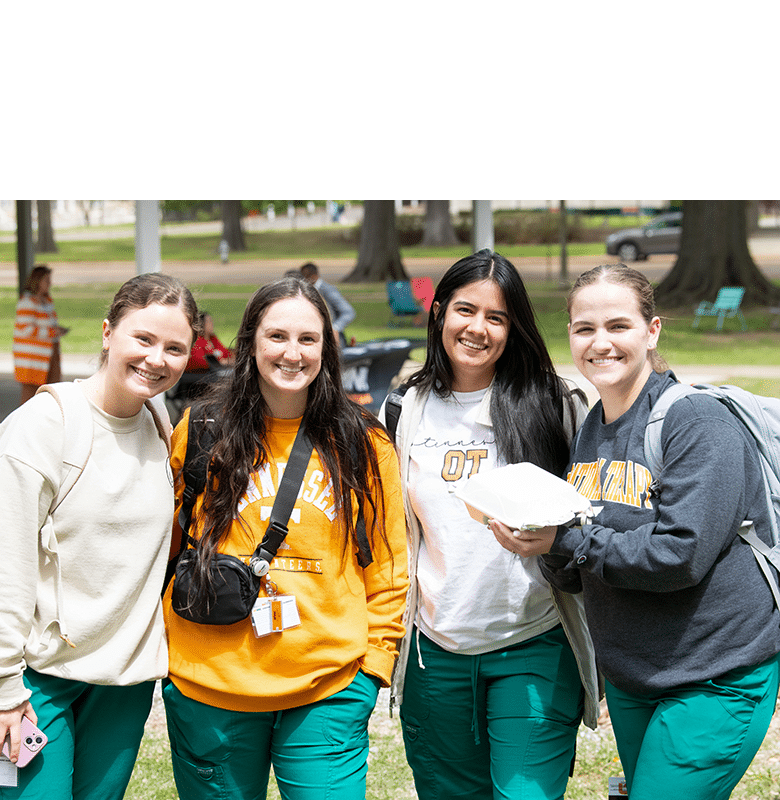 ut-health-sciences-weekend-780x800-1 Four UT Health Science Center Students stop pose for a photo on campus.
